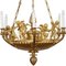 Kronleuchter im Empire-Stil aus Goldener Bronze, 1950er 8
