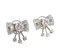 Boucles d'oreilles Loz Style Art Déco, Or Blanc 18kt, Diamants 2.43 CTS Total, Vintage - France, Set de 2 24