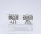 Boucles d'oreilles Loz Style Art Déco, Or Blanc 18kt, Diamants 2.43 CTS Total, Vintage - France, Set de 2 29