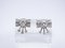 Earrings Loz Art Deco Style, 18kt White Gold, Diamonds 2.43 CTS Total, Vintage - France, Set of 2, Image 12