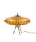 Lámpara de mesa Ufo con platillo volante de cristal de Murano naranja, Murano, Italia, años 70, Imagen 1