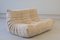 Beige Curduroy Togo Wohnzimmer Set von Michel Ducaroy für Ligne Roset, 5er Set 12