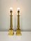 Large French Empire Style Brass Table Lamps, 1940s, Set of 2 3