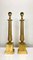 Large French Empire Style Brass Table Lamps, 1940s, Set of 2 2