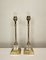 Mid-Century Brass and Acrylic Column Table Lamps, 1970, Set of 2 12