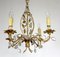 Gold-Plated Metal and Crystal Chandelier from Maison Bagues, 1970s, Image 2