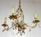 Gold-Plated Metal and Crystal Chandelier from Maison Bagues, 1970s 10