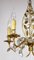 Lámpara de araña de metal y cristal bañado en oro de Maison Bagues, años 70, Imagen 15
