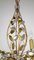 Lámpara de araña de metal y cristal bañado en oro de Maison Bagues, años 70, Imagen 8