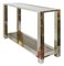 Mid-Century Italian Brass, Chrome and Glass Top Console Table 1