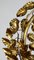 Gold-Plated Metal Flowers Wall Light, 1940s, Image 12