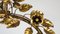 Gold-Plated Metal Flowers Wall Light, 1940s 17