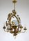 Gold-Plated Metal Flowers Wall Light, 1940s 1