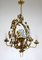 Gold-Plated Metal Flowers Wall Light, 1940s, Image 1