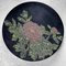 Cuenco japonés Urushi-Suri lacado con diseño floral, años 40, Imagen 1