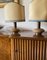 Lampes de Bureau Hollywood Regency en Granit Rose et Laiton, Italie, 1970s, Set de 2 4