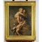 Putti with a Lion, 1800s, Oil on Canvas, Framed 1