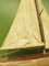 Large Vintage Scratch Built Pond Yacht with Chicken Feed Sack Sail, 1950s 9