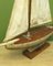 Large Vintage Scratch Built Pond Yacht with Chicken Feed Sack Sail, 1950s 26