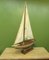 Large Vintage Scratch Built Pond Yacht with Chicken Feed Sack Sail, 1950s, Image 31