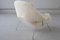 Chaise et Ottomane Womb en Tissu Blanc Fluffy par Eero Saarinen, 1948, Set de 2 6