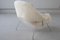 Womb Chair & Ottomane aus flauschigem weißem Stoff von Eero Saarinen, 1948, 2er Set 6