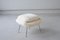 Womb Chair and Ottoman in Fluffy White Fabric by Eero Saarinen, 1948, Set of 2, Image 9