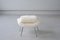 Womb Chair and Ottoman in Fluffy White Fabric by Eero Saarinen, 1948, Set of 2 10