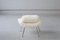 Chaise et Ottomane Womb en Tissu Blanc Fluffy par Eero Saarinen, 1948, Set de 2 12