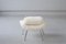 Womb Chair & Ottomane aus flauschigem weißem Stoff von Eero Saarinen, 1948, 2er Set 12