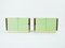 Armadietti in ottone e lacca verde di JC Mahey, anni '70, set di 2, Immagine 2