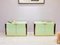 Armadietti in ottone e lacca verde di JC Mahey, anni '70, set di 2, Immagine 5