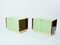 Armadietti in ottone e lacca verde di JC Mahey, anni '70, set di 2, Immagine 7