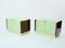 Small Green Lacquer and Brass Cabinets by J.C. Mahey, 1970s, Set of 2 7