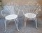 Stackable Chairs in White Lacquered Iron, 1970s, Set of 4 2