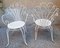 Stapelbare Stühle aus Weiß lackiertem Eisen, 1970er, 4er Set 2