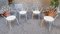 Sedie impilabili in ferro laccato bianco, anni '70, set di 4, Immagine 4