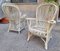 Armchairs in Malacca and Bamboo Laquered White, 1960s, Set of 2 4