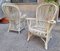 Armchairs in Malacca and Bamboo Laquered White, 1960s, Set of 2, Image 4