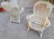 Armchairs in Malacca and Bamboo Laquered White, 1960s, Set of 2 2