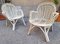 Armchairs in Malacca and White Laquered Bamboo, 1960s, Set of 2, Image 1
