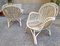 Armchairs in Malacca and White Laquered Bamboo, 1960s, Set of 2 3