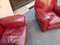 Vanity Fair Frau Armchairs in Bordeaux Leather from Poltrona Frau, 1980s, Set of 2 16