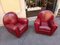 Vanity Fair Frau Armchairs in Bordeaux Leather from Poltrona Frau, 1980s, Set of 2 26