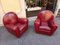 Vanity Fair Frau Armchairs in Bordeaux Leather from Poltrona Frau, 1980s, Set of 2, Image 26