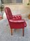 Oxford Visitor Armchair in Burgundy Leather from Poltrona Frau, 1980s 3