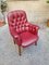Oxford Visitor Armchair in Burgundy Leather from Poltrona Frau, 1980s 7