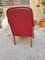 Oxford Visitor Armchair in Burgundy Leather from Poltrona Frau, 1980s 11