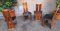 Chairs in Light Wood in the style of Carlo Scarpa for Mobil Girgi, 1970s, Set of 4 1
