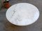 Runder Esstisch aus Crome Eisen mit Platte aus weißem Carrara Marmor, 1980er 3